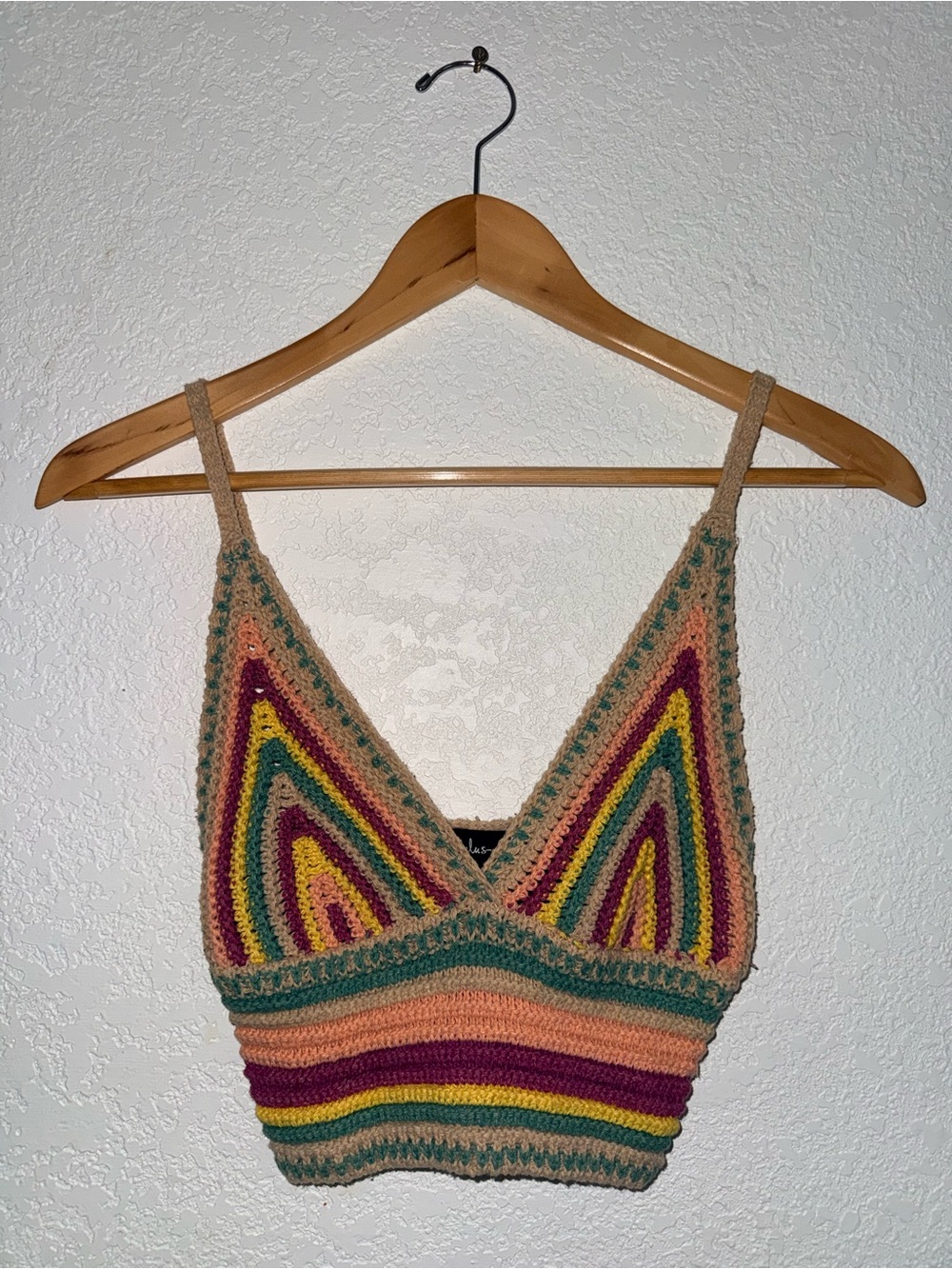 Lulus multicolor crochet crop top xs